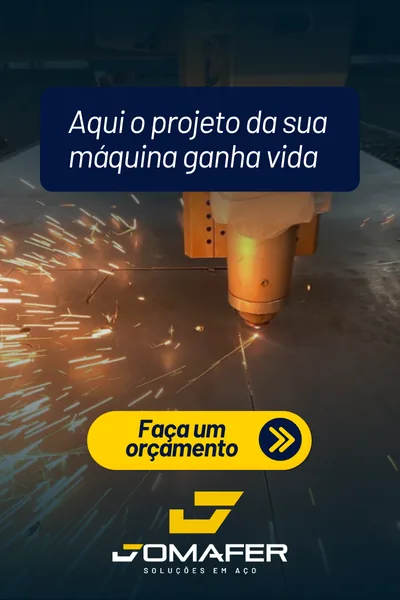 Aqui o projeto da sua máquina ganha vida. Faça um orçamento